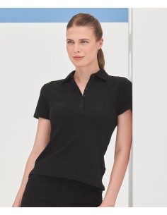 S-SK042-Womens Short Sleeved Stretch Polo 2